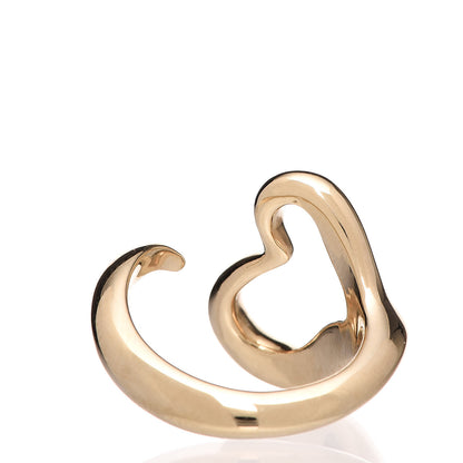 Tiffany 18K Yellow Gold Medium Elsa Peretti Open Heart Ring 49 5 4 of 6