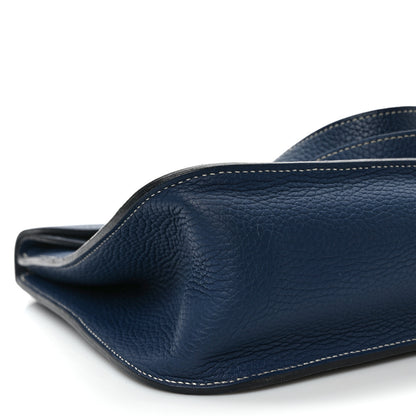 Hermes Taurillon Clemence Halzan 31 GM Bleu Encre 7 of 8
