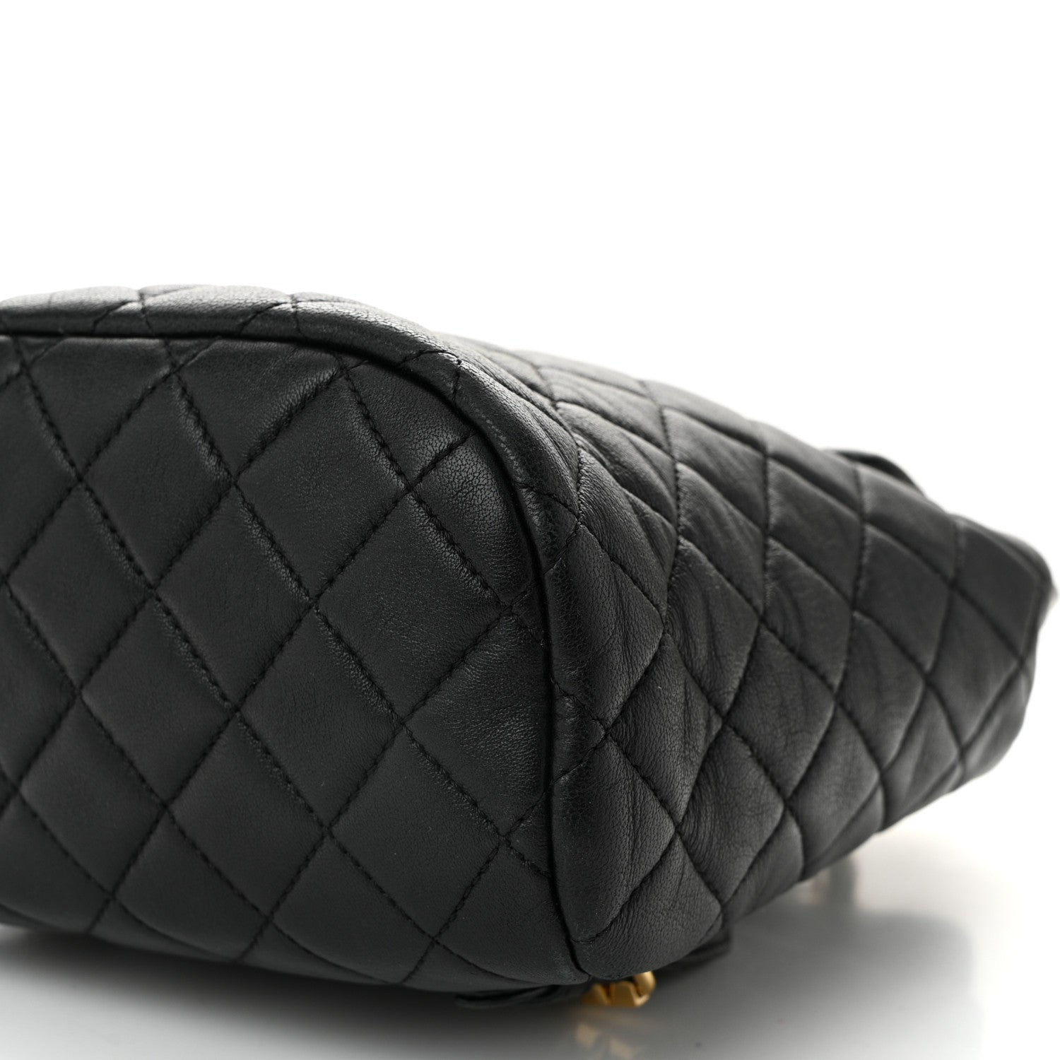 CHANEL Black quilted lamb leather backpack