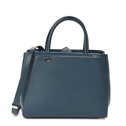 Fendi Vitello Elite Petite 2Jours Tote Oceano 1 of 9