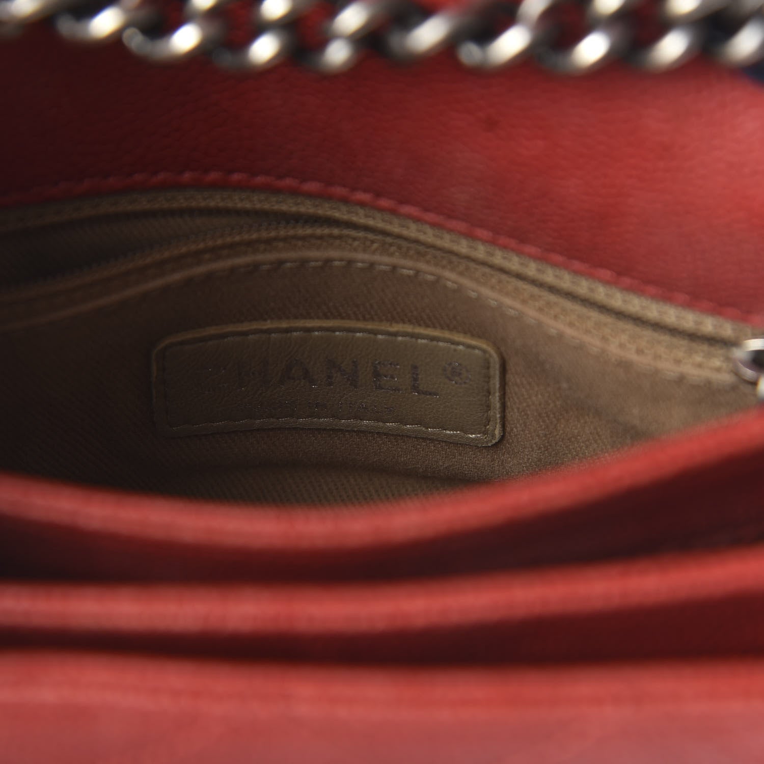 Chanel Caviar Quilted Mini Simply CC Flap Red 8 of 10
