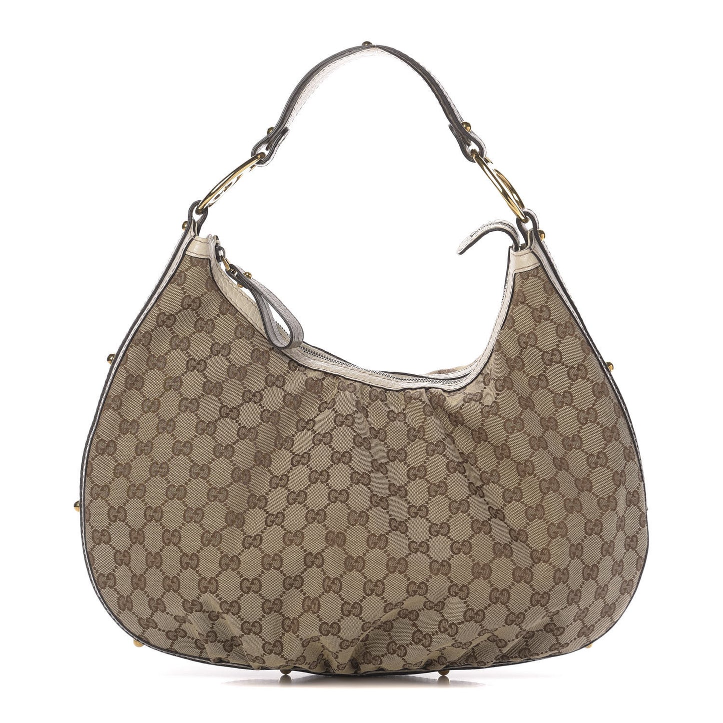 Monogram Medium Interlocking Hobo Off White