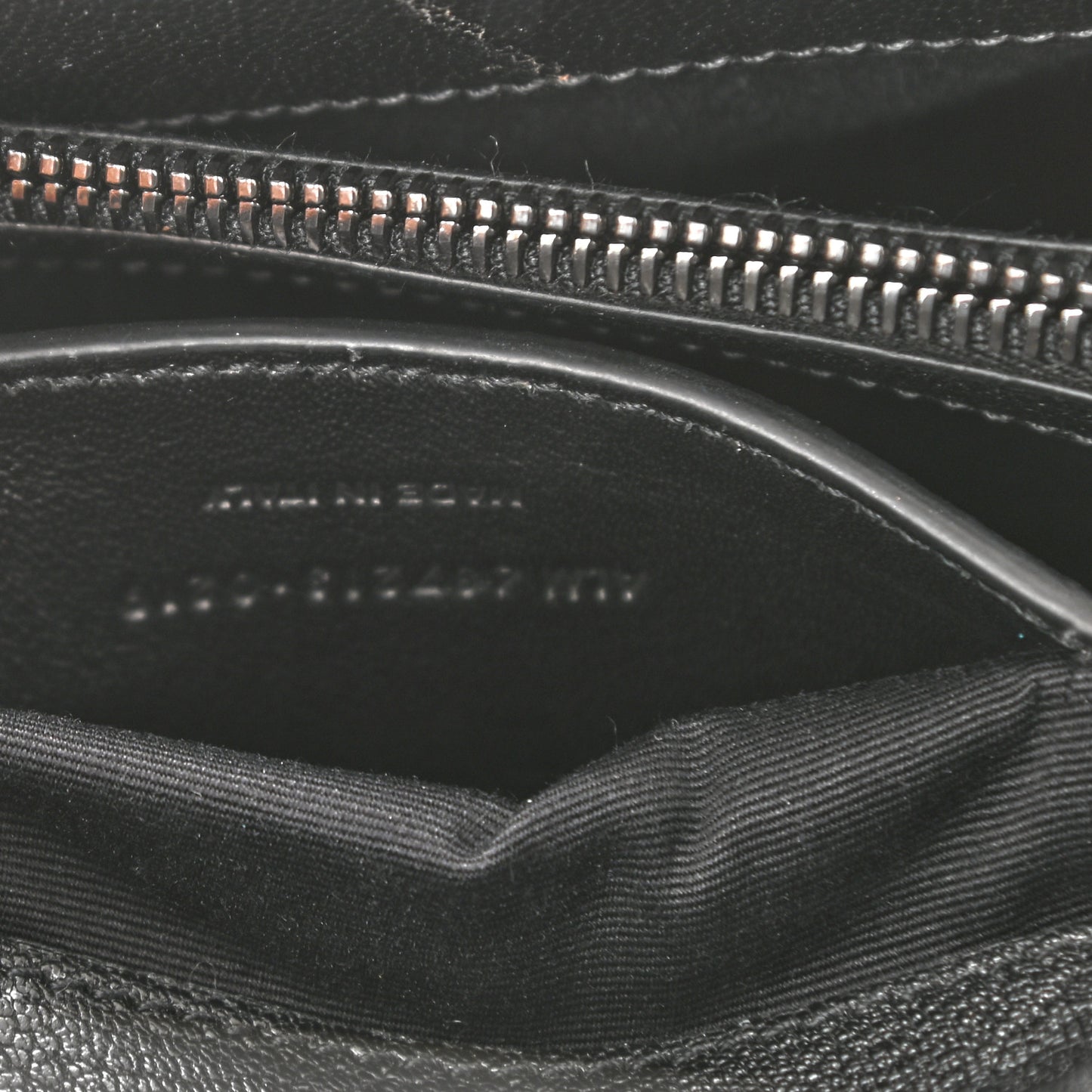 Sheepskin Matelasse Chevron Monogram Medium College Bag Black