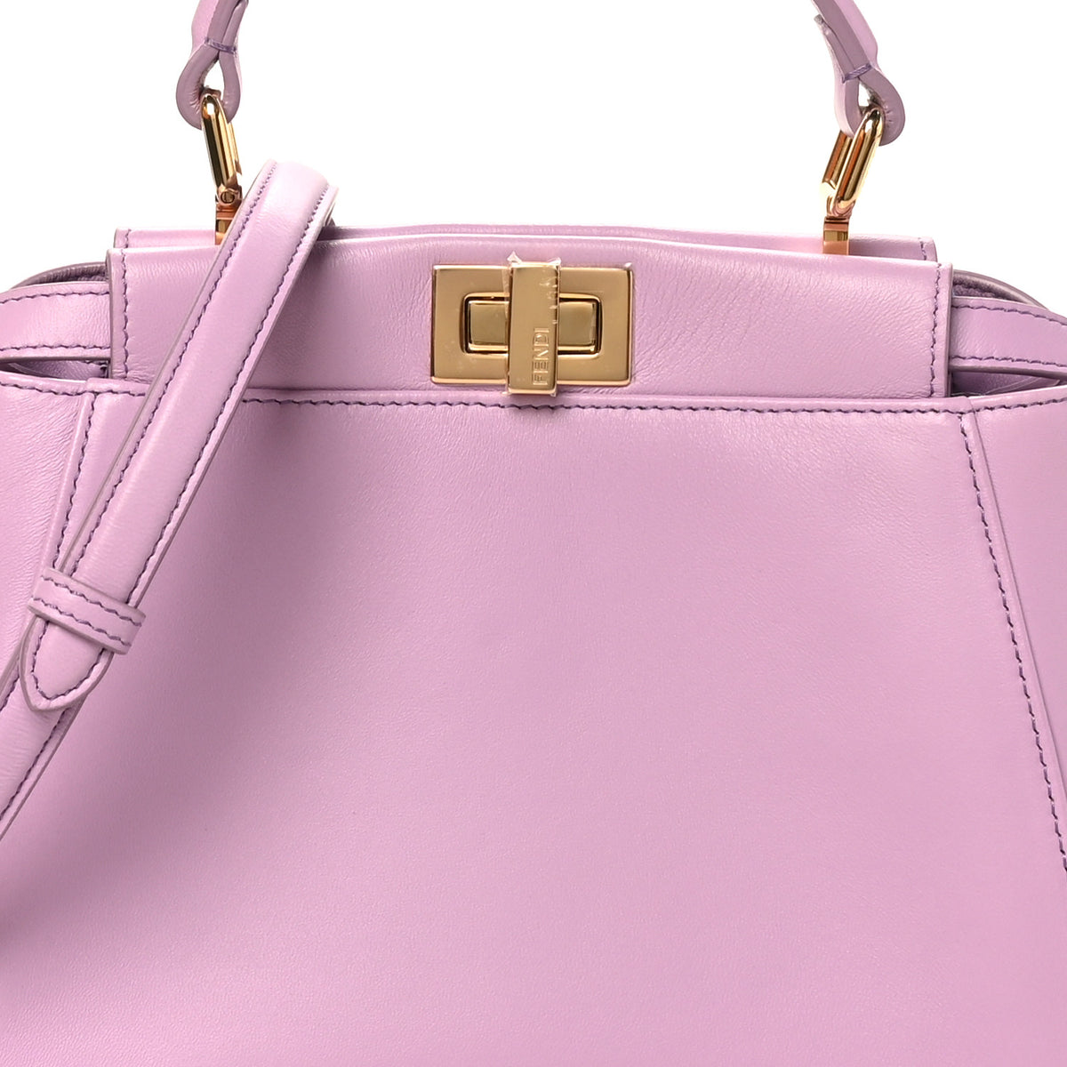 Nappa Stacked Bar Mini Peekaboo Iconic Satchel Violetta