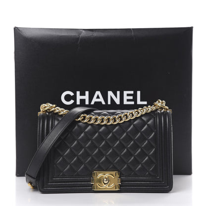 Chanel Lambskin Quilted Medium Boy Flap Black 16 of 16