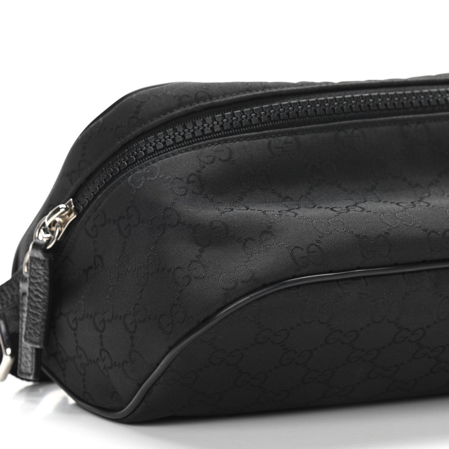 Nylon Monogram Fanny Pack Belt Bag Black