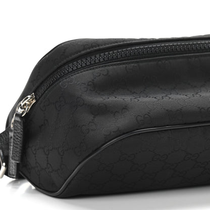 Gucci Nylon Monogram Fanny Pack Belt Bag Black 9 of 10