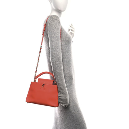 Louis Vuitton Taurillon Capucines BB Tonic Orange 2 of 9