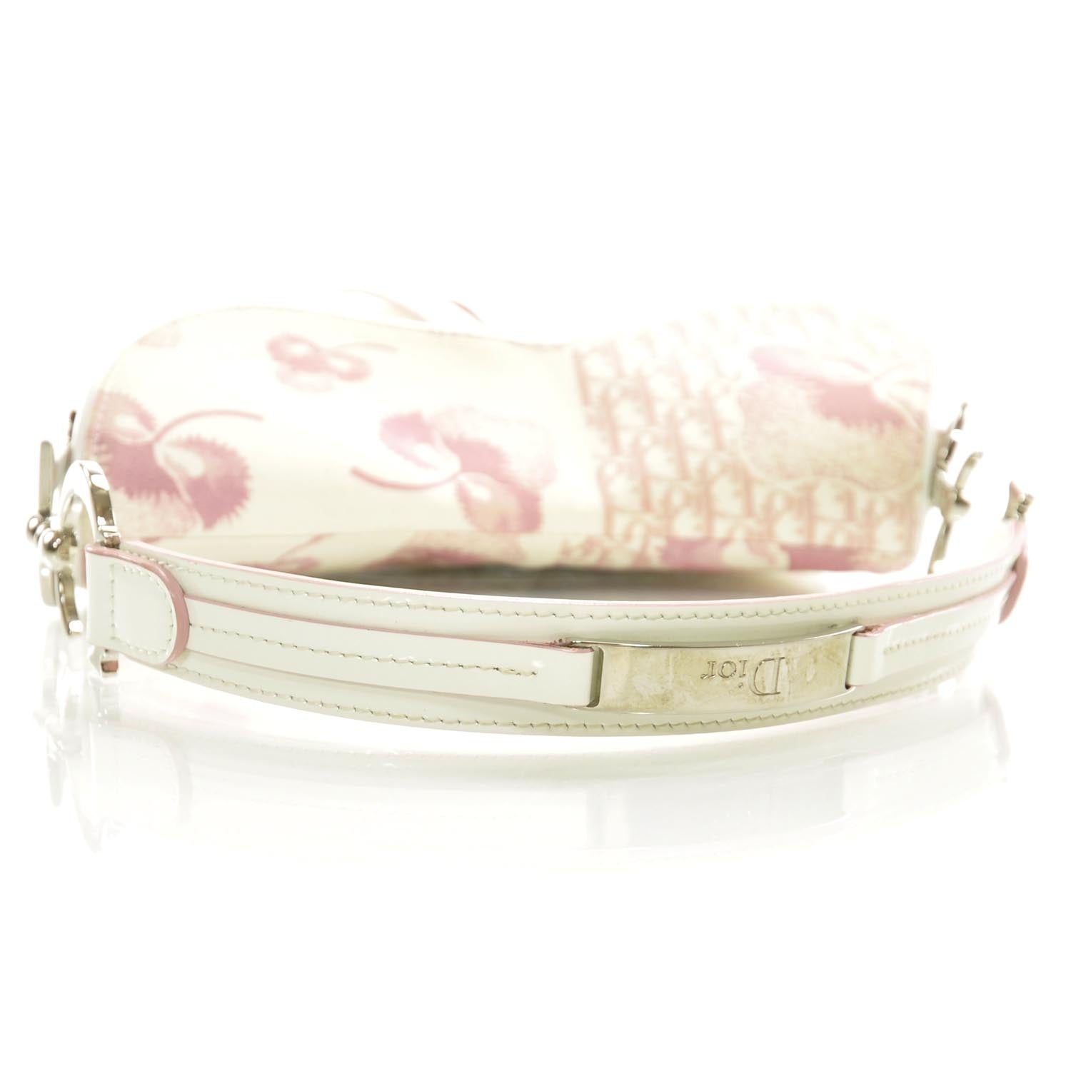 Christian Dior Monogram Floral Saddle Bag Pink 6 of 9