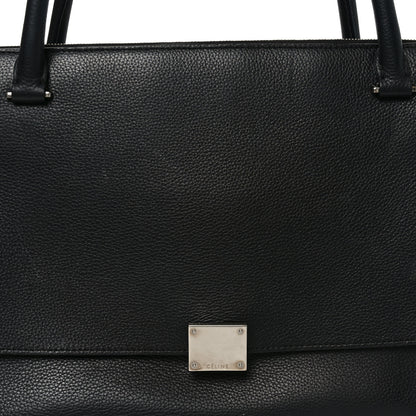 Celine Drummed Calfskin Suede Double Zip Trapeze Black 7 of 10