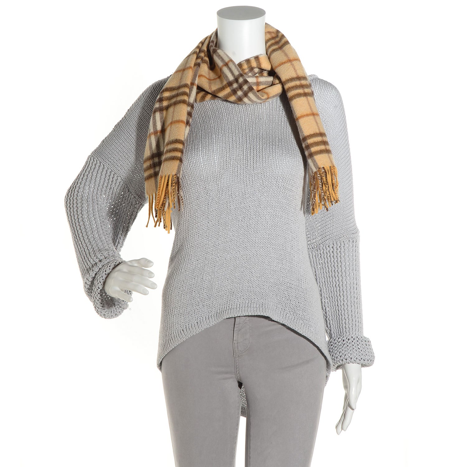 Burberry Cashmere Nova Check Scarf 2 of 6