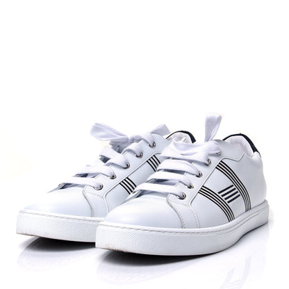 Hermes Calfskin Womens Avantage Sneakers 39 White Marine 4 of 10