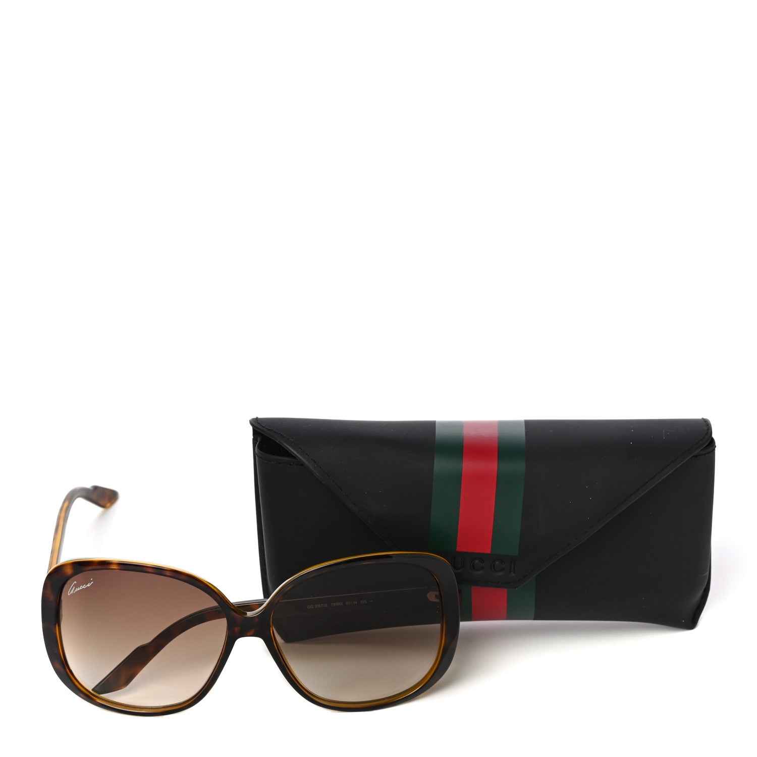 Gucci Oversized Web Sunglasses GG3157S Tortoise 7 of 7