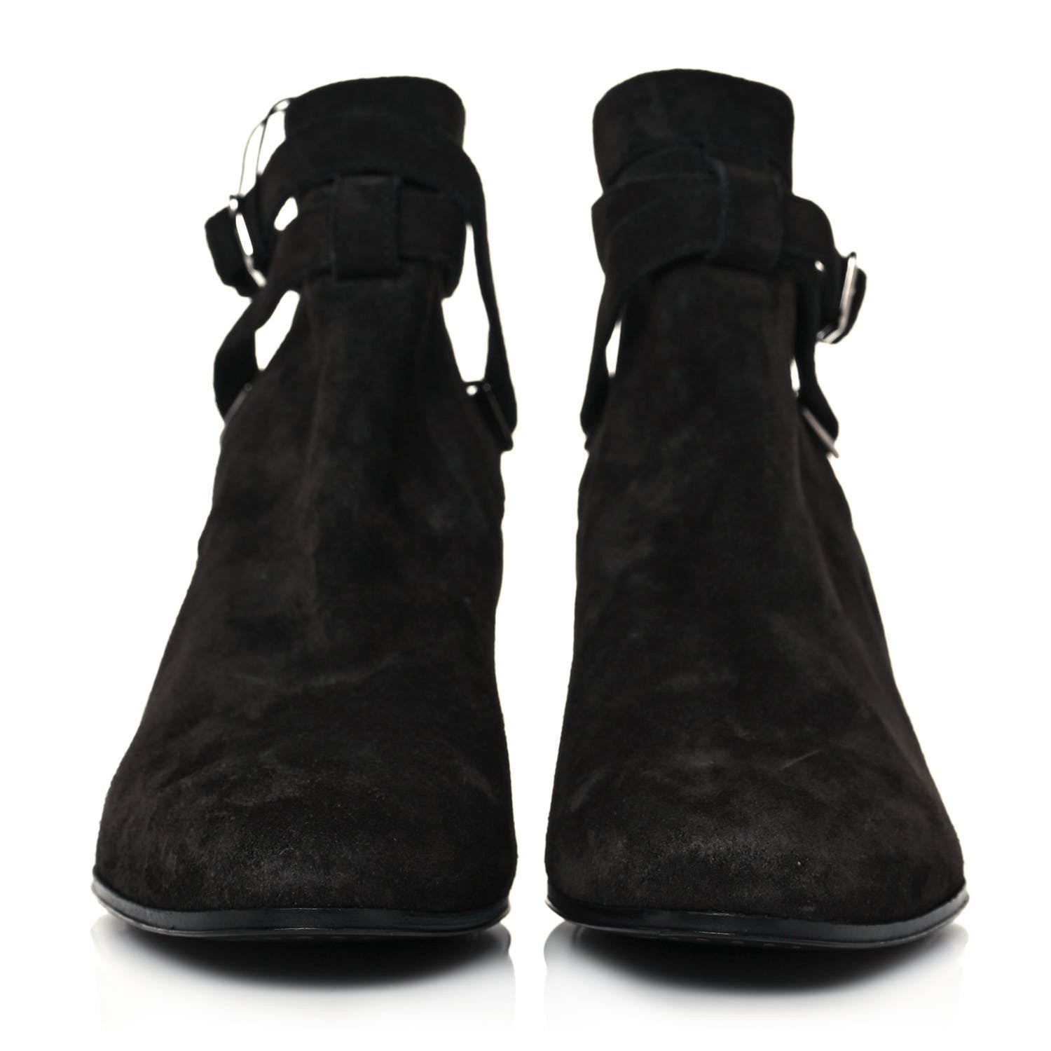 Saint Laurent Suede Jodhpur Calfskin Blake Ankle Boots 37.5 Black 2 of 7