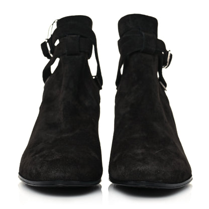 Saint Laurent Suede Jodhpur Calfskin Blake Ankle Boots 37.5 Black 2 of 7