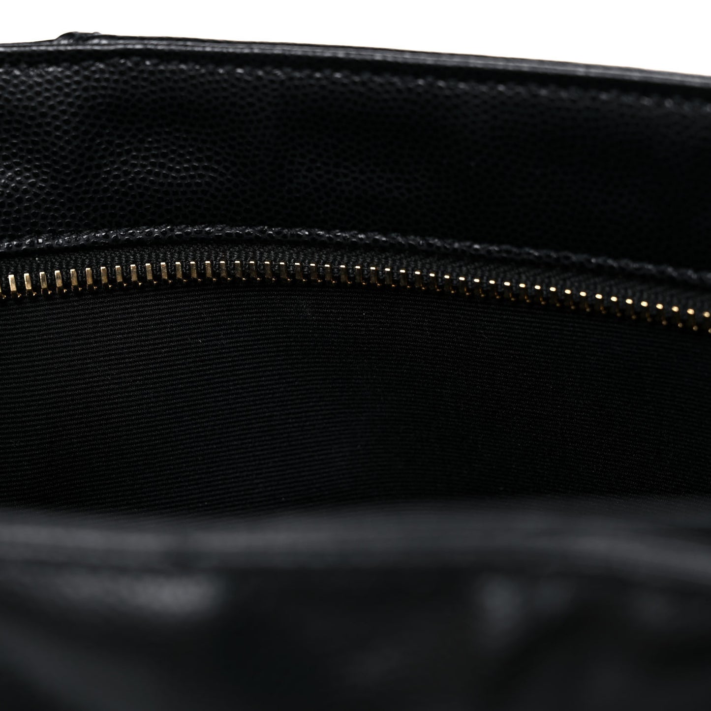 Grain De Poudre Matelasse Chevron Medium Tribeca Shopping Bag Black