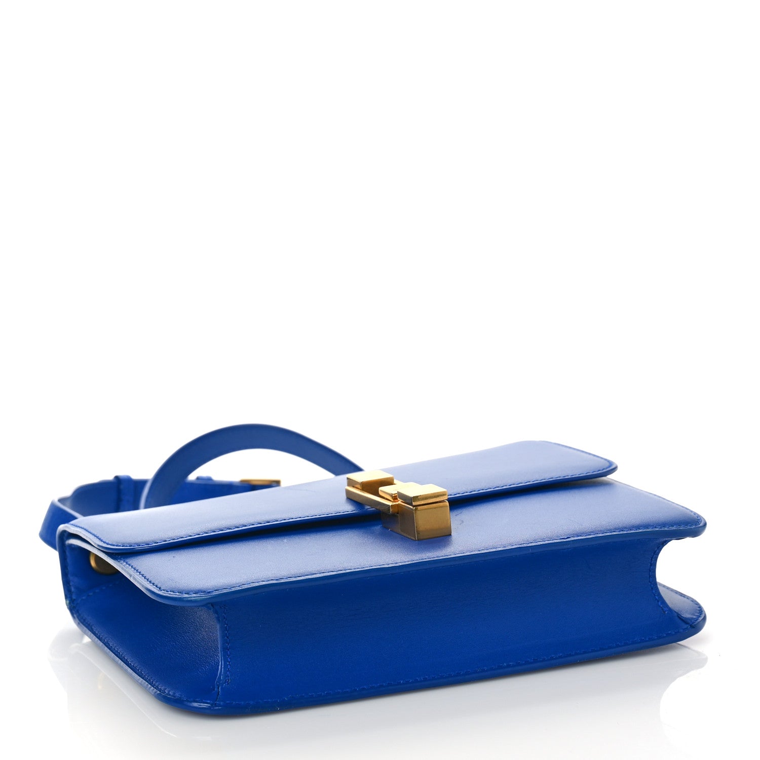 Saint Laurent Smooth Calfskin Carre Satchel Royal Blue 4 of 9