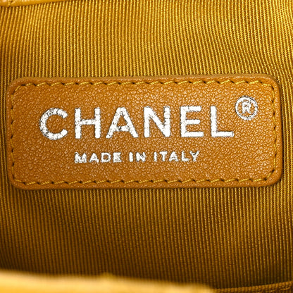 Chanel Aged Calfskin Chevron Quilted Small Gabrielle Backpack Yellow 6 of 13