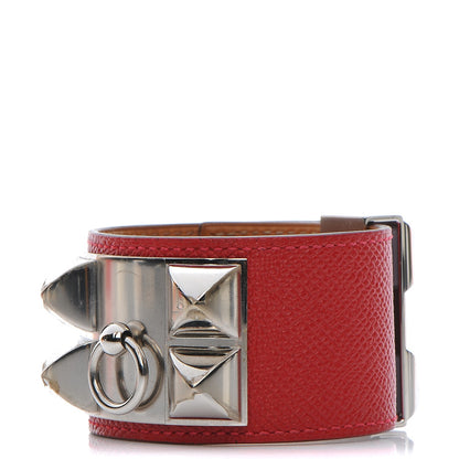 Hermes Epsom Collier De Chien CDC Bracelet S Rouge Casaque 1 of 7