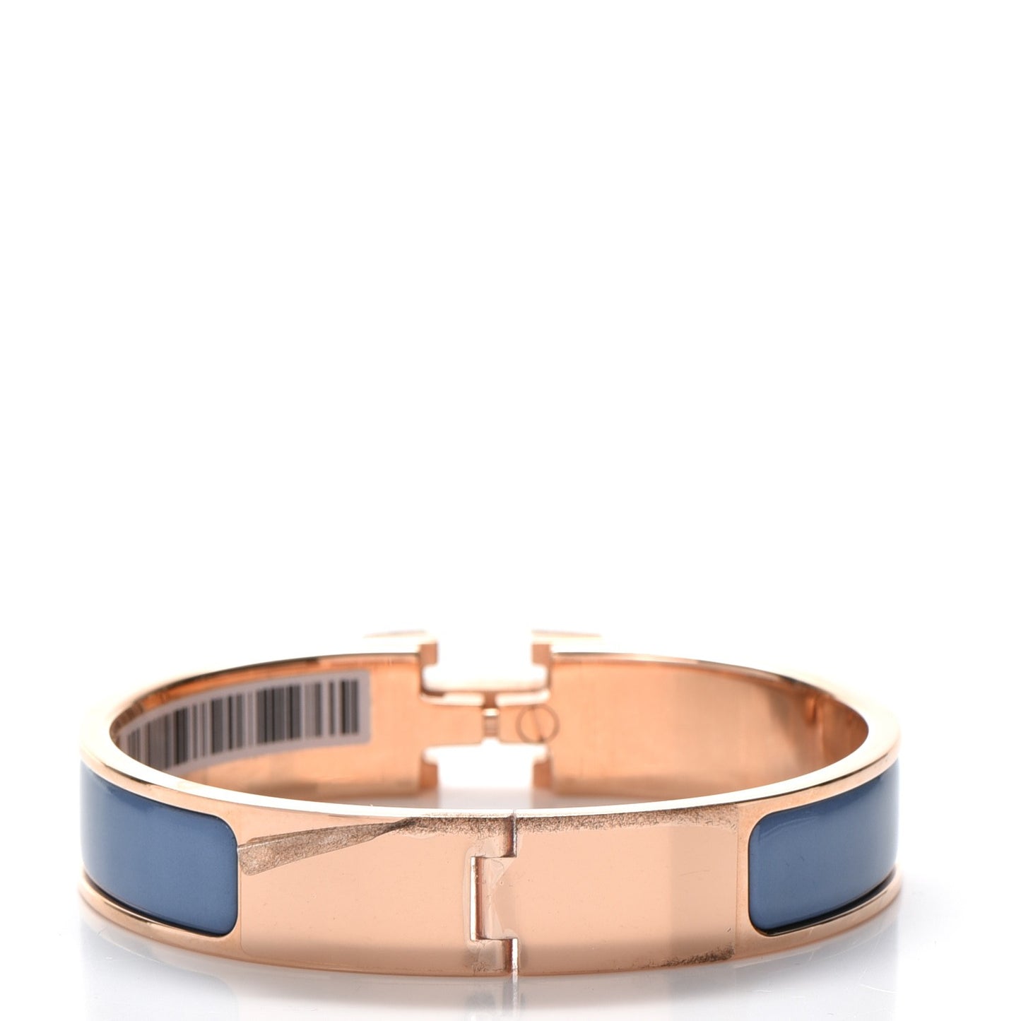 Enamel Narrow Clic Clac H Bracelet PM Bleu Turquin