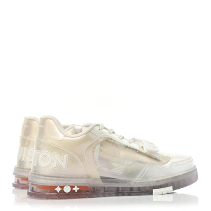 Louis Vuitton Mix Materials Transparent Monogram Mens LV Trainer Sneakers 8 White 5 of 11