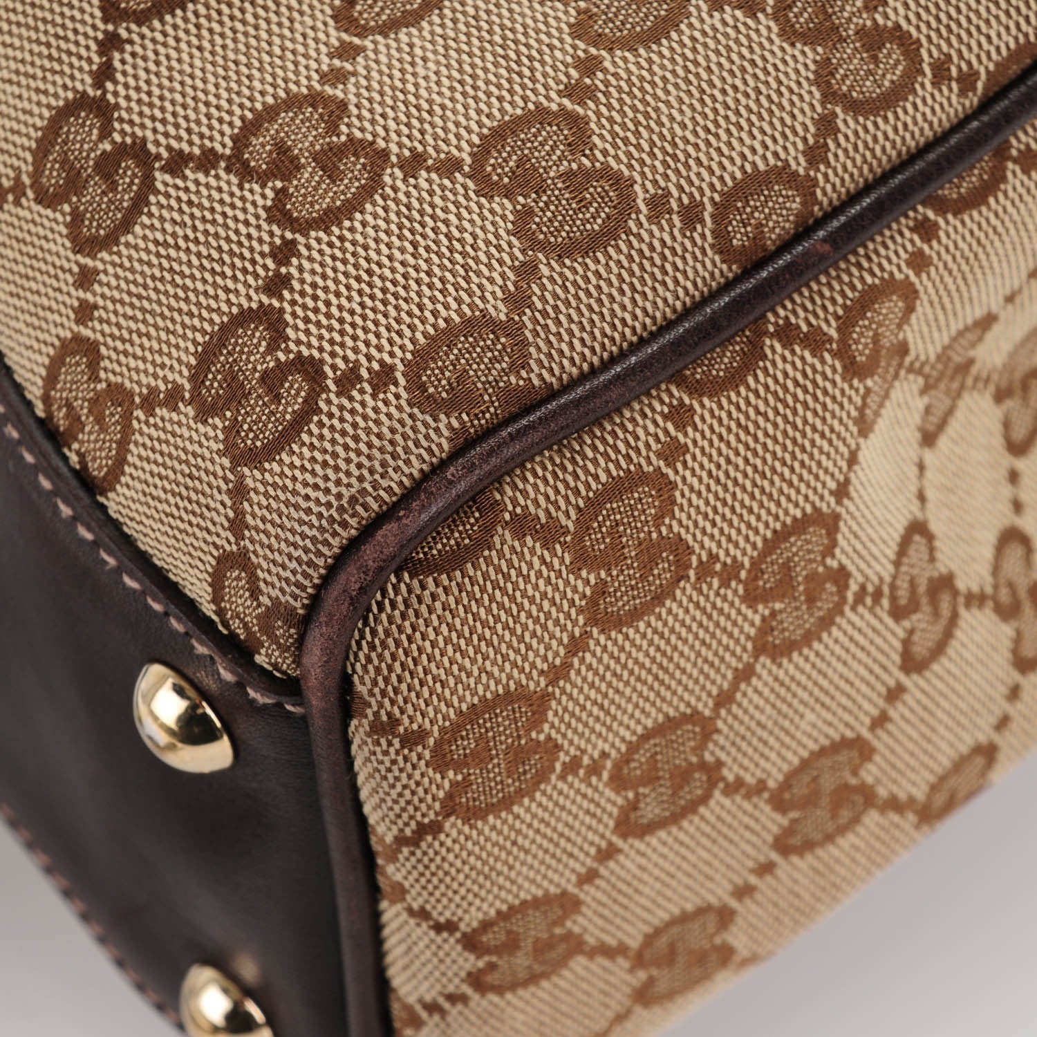 Gucci Monogram Peggy Braided Tote Dark Brown 8 of 8