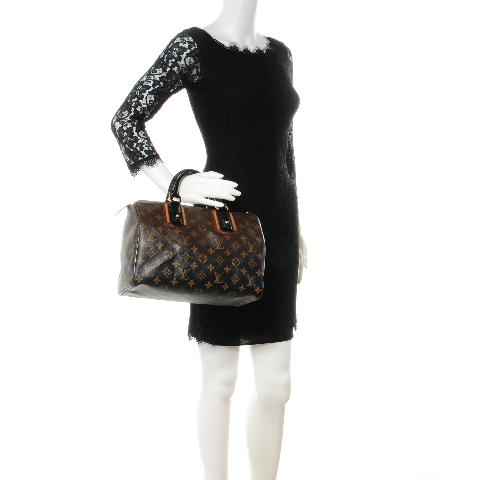 Louis Vuitton Monogram Mirage Speedy 30 Black 2 of 8