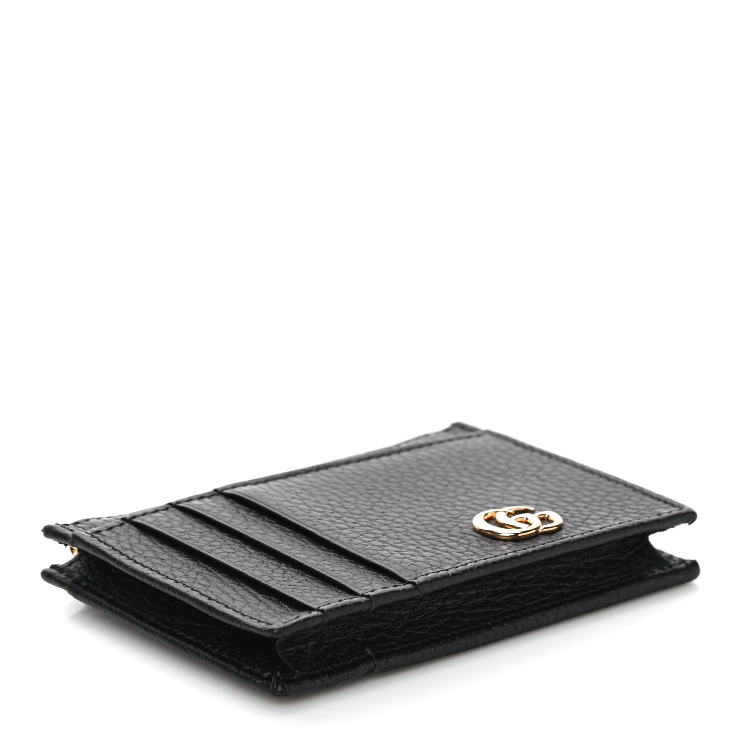 Gucci Dollar Calfskin GG Marmont Coin Case Card Holder Black 4 of 9
