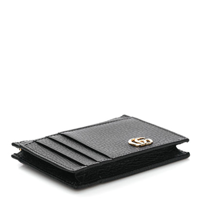 Gucci Dollar Calfskin GG Marmont Coin Case Card Holder Black 4 of 9