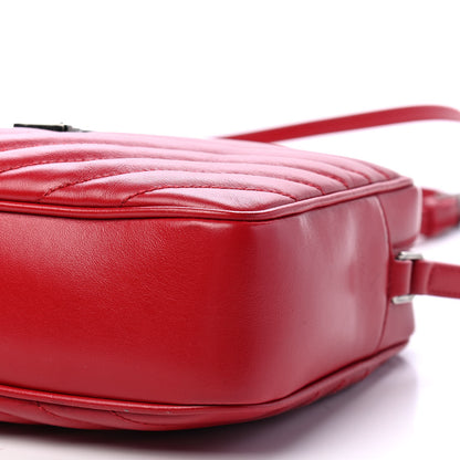 Saint Laurent Calfskin Matelasse Monogram Lou Camera Bag Rouge Eros 9 of 9