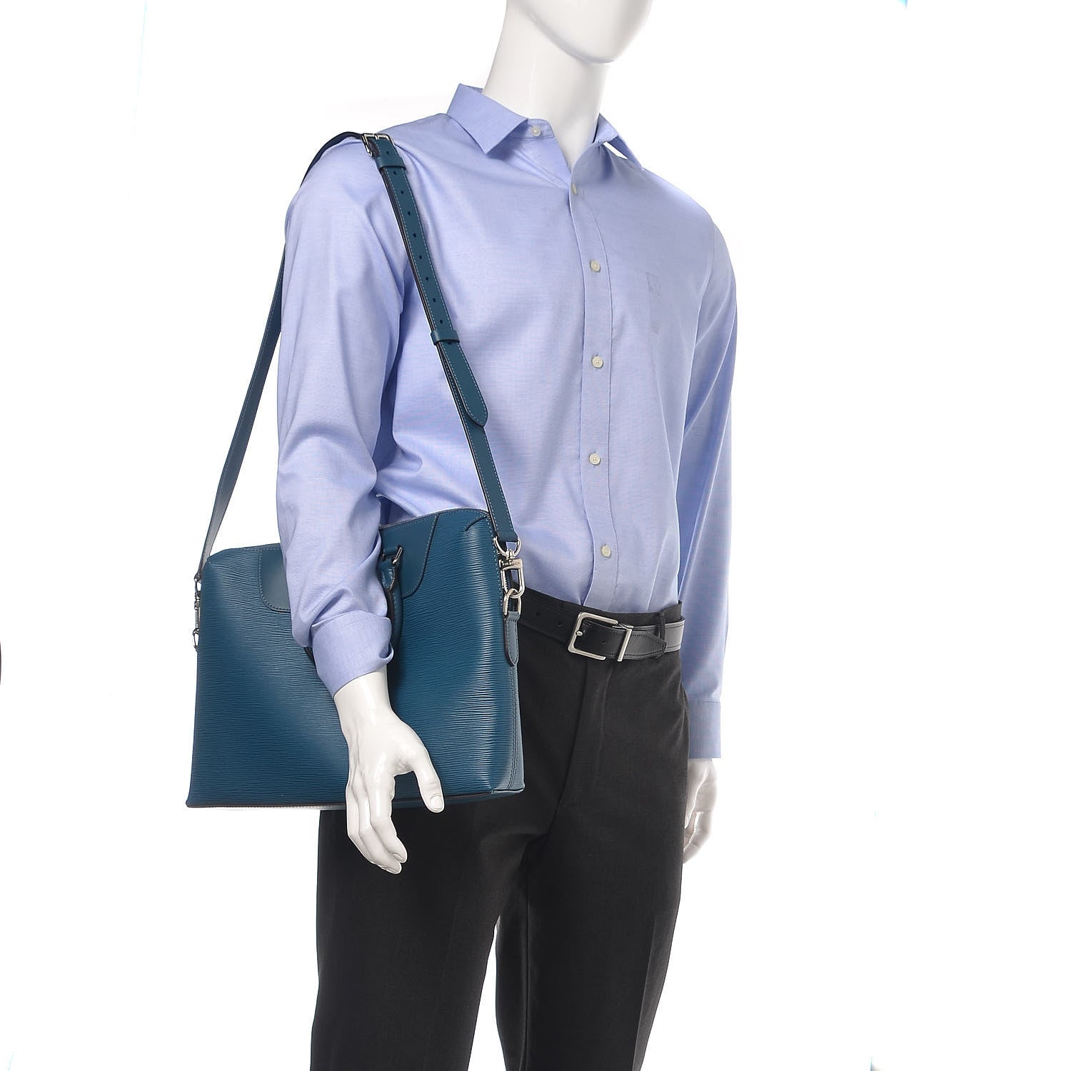 Louis Vuitton Epi Porte-Documents Jour Briefcase Blue Celeste 2 of 9