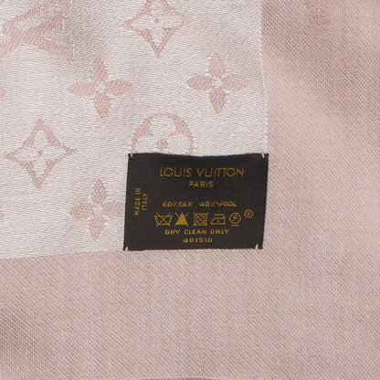 Louis Vuitton Silk Wool Monogram Denim Shawl Rose 5 of 5
