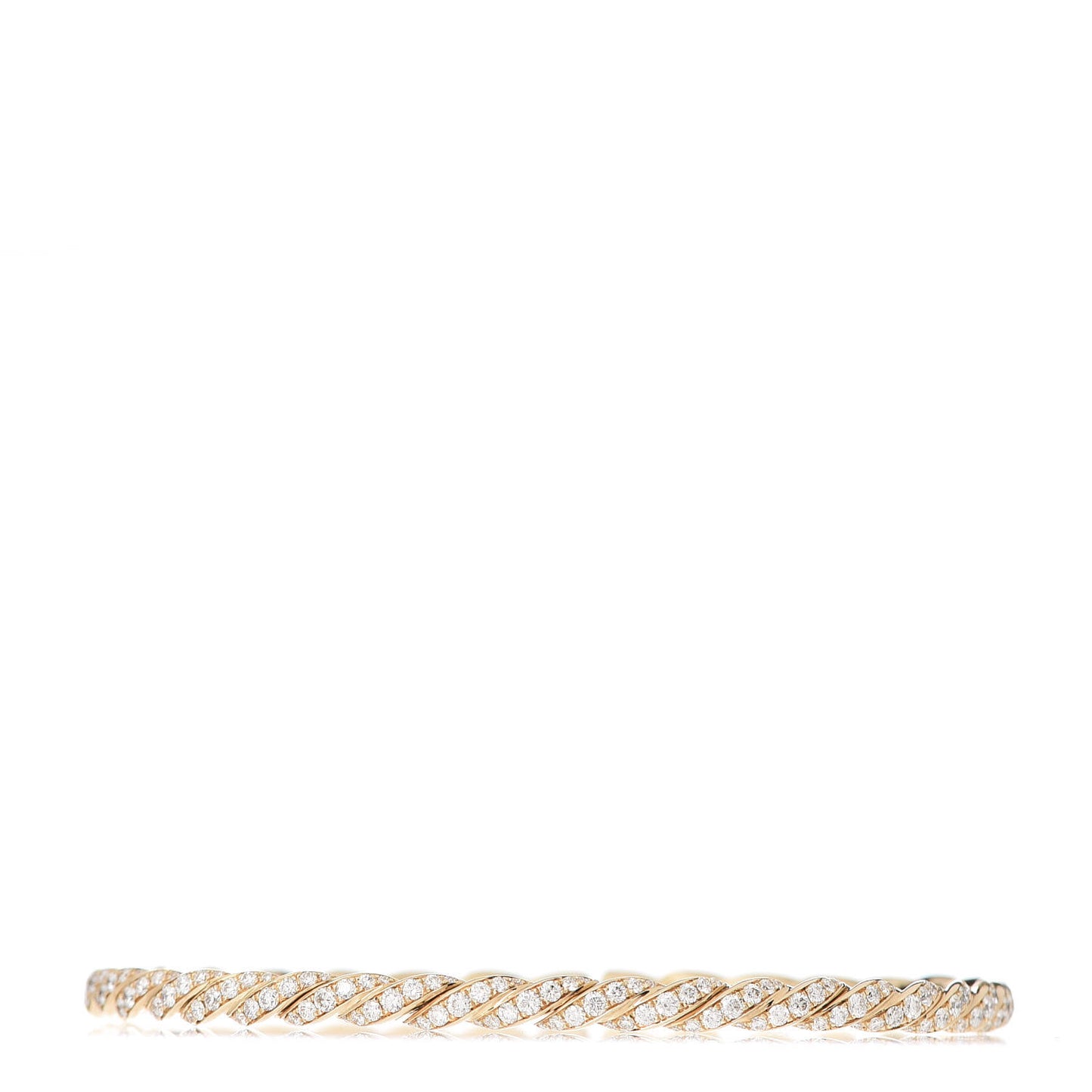 18K Yellow Gold Diamond 3.5mm Paveflex Single Row Bracelet