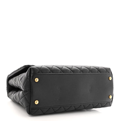 Chanel Caviar Quilted Small Coco Handle Flap Black 4 of 11