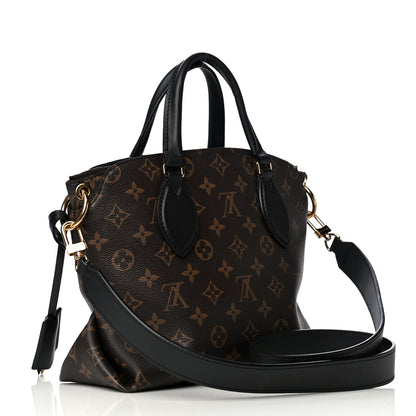 Louis Vuitton Monogram Flower Zipped Tote PM Black 3 of 10