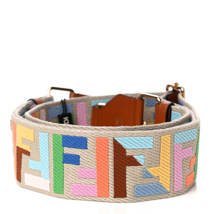 Fendi Canvas Calfskin FF 1974 Adjustable Strap You Multicolor Cuoio 4 of 9