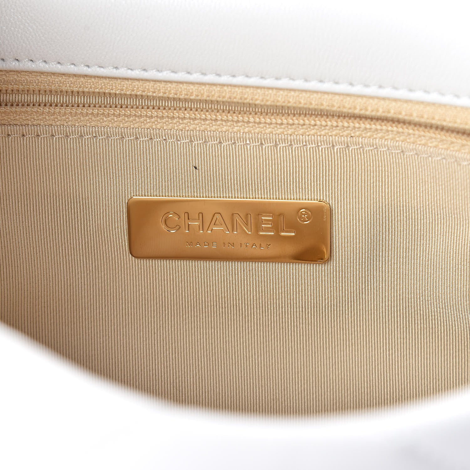 Chanel Lambskin Quilted Medium 19 Flap White 6 of 10