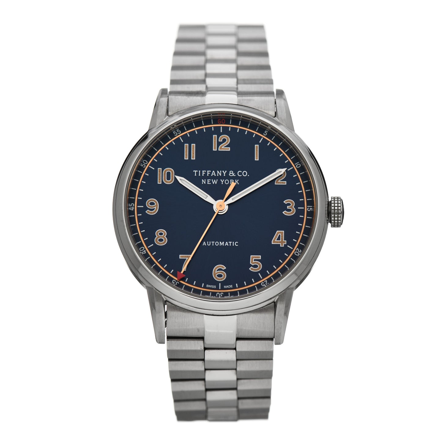 Stainless Steel 34mm CT60 3-Hand Automatic Watch Blue