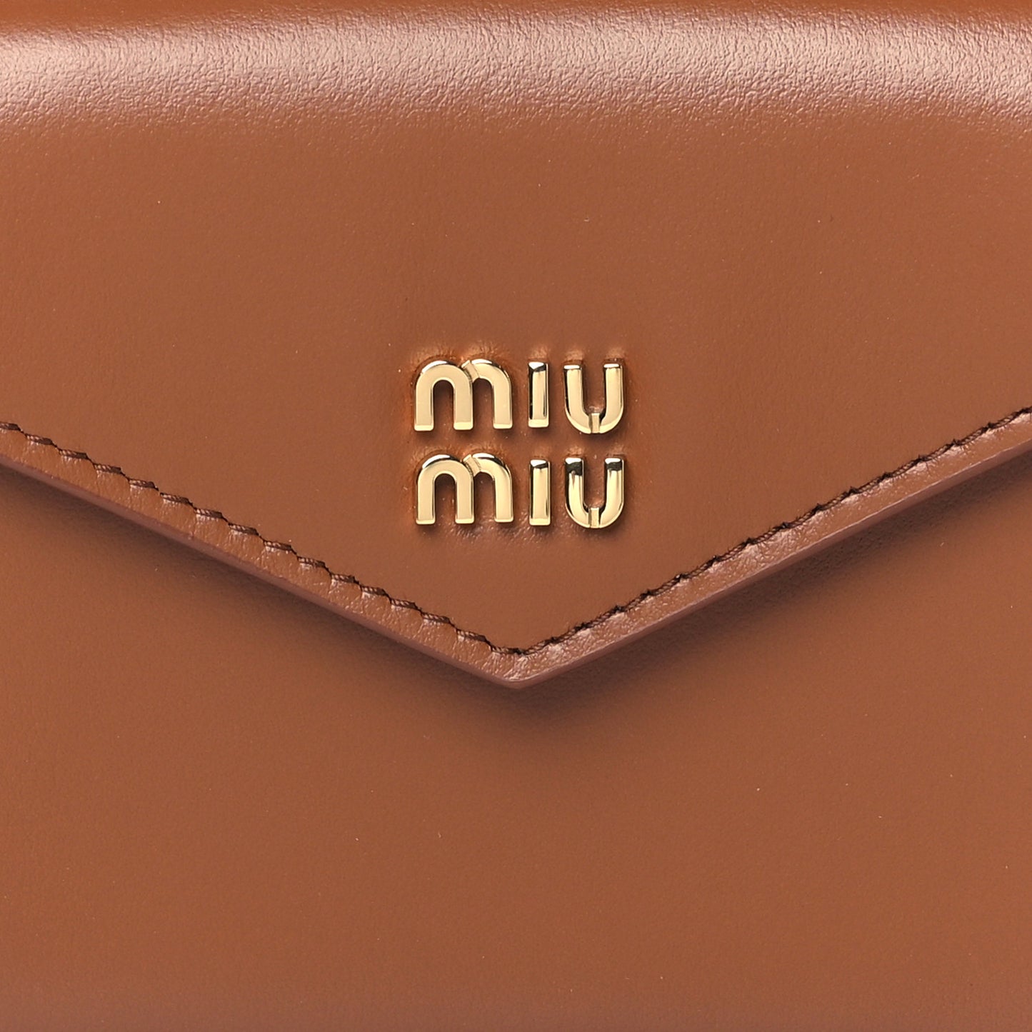 Nappa Compact Wallet On Strap Cognac Red