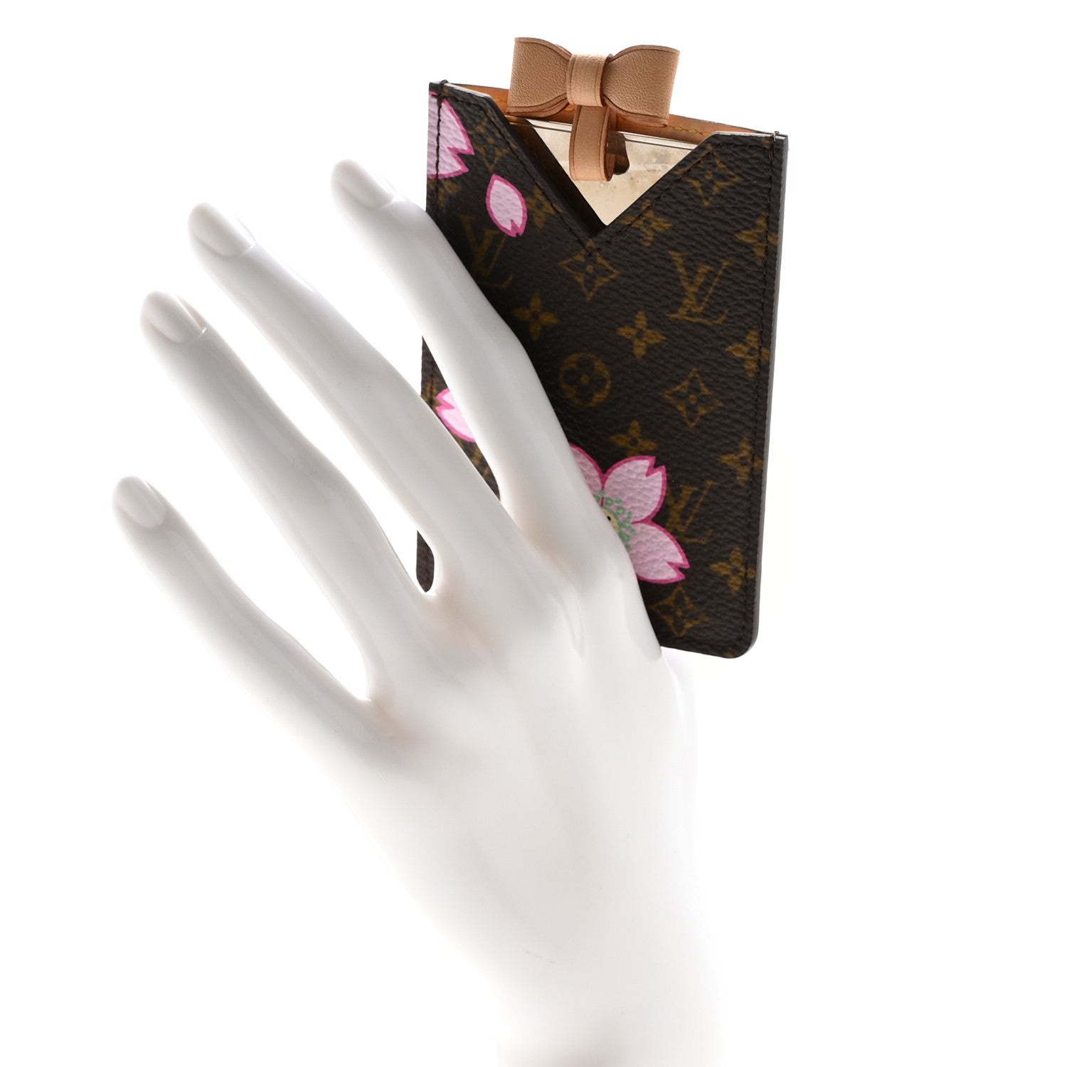 Louis Vuitton Monogram Cherry Blossom Mirror With Case Brown 2 of 11