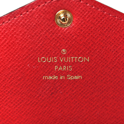 Louis Vuitton Damier Ebene Josephine Wallet Red 7 of 9