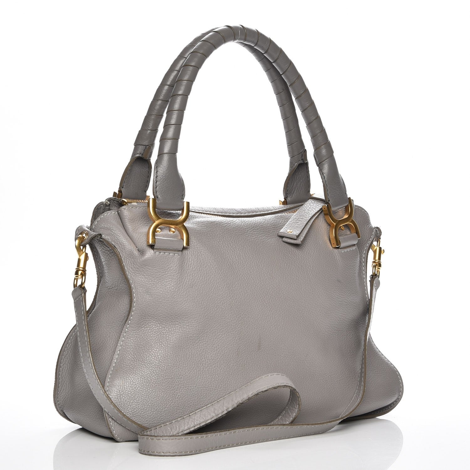 Chloe Calfskin Medium Marcie Satchel Cashmere Grey 4 of 11