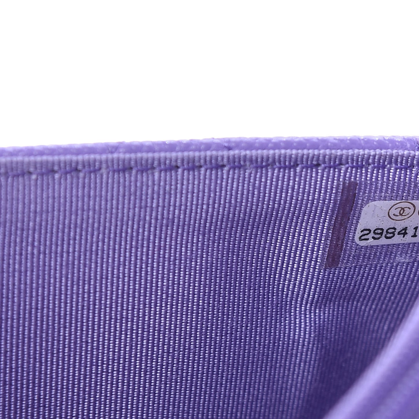 Caviar Quilted Wallet On Chain WOC Purple