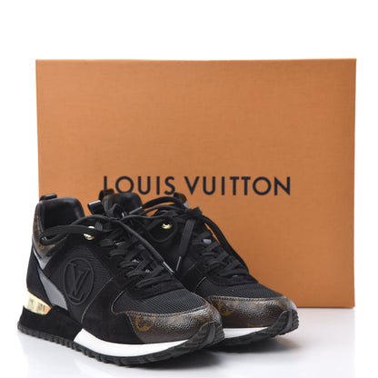 Louis Vuitton Suede Monogram Run Away Sneakers 37.5 Black 8 of 8