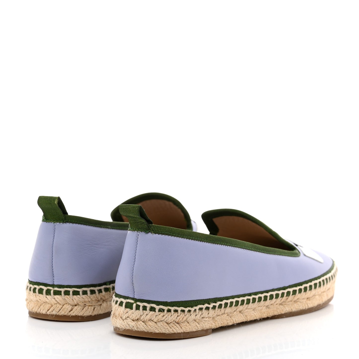 Calfskin Monster Eyes Espadrille Moccasins 38.5 Purple Multicolor