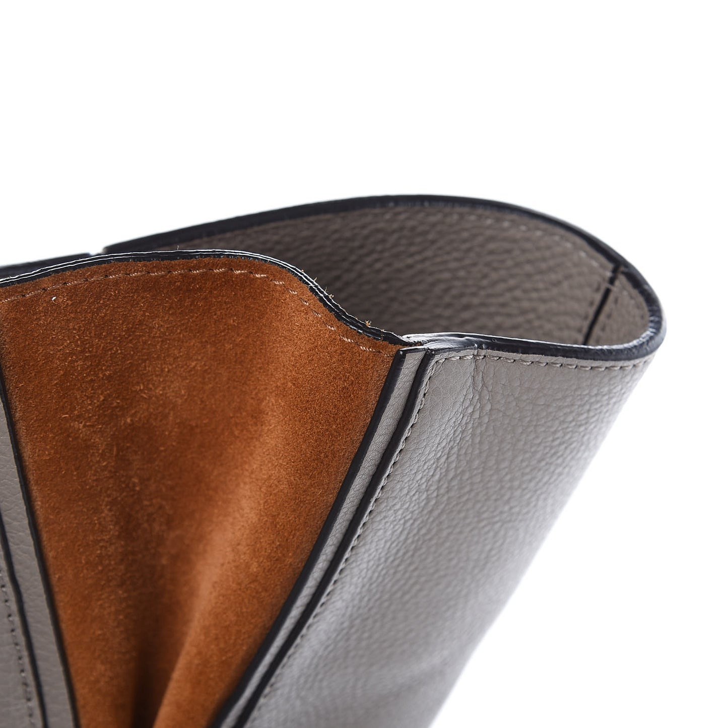 Smooth Calfskin Medium Milo Shopping Tote Motty Grey