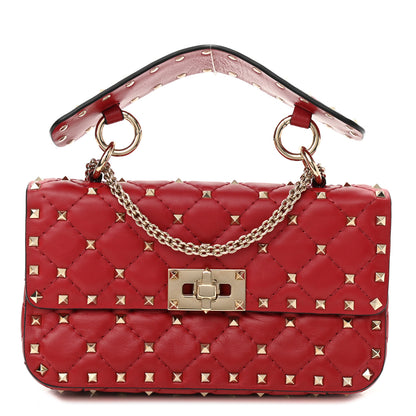 Valentino Garavani Nappa Small Rockstud Spike Shoulder Bag Rosso Valentino 1 of 9
