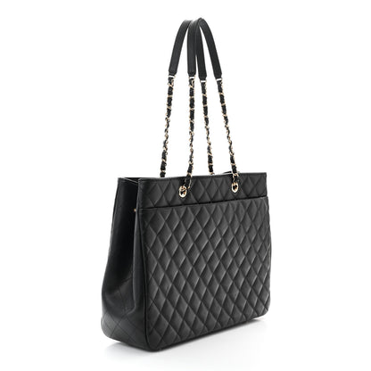 Chanel Caviar Quilted Large Shopping Tote Black 3 of 11