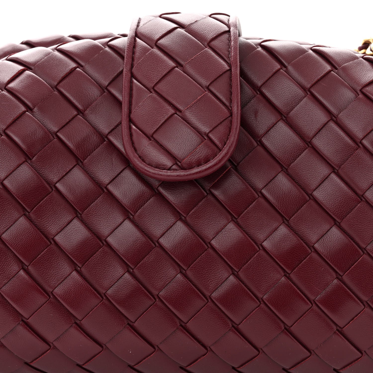 Bottega Veneta Nappa Intrecciato Teen The Lauren 1980 Clutch With Chain Barolo 7 of 11