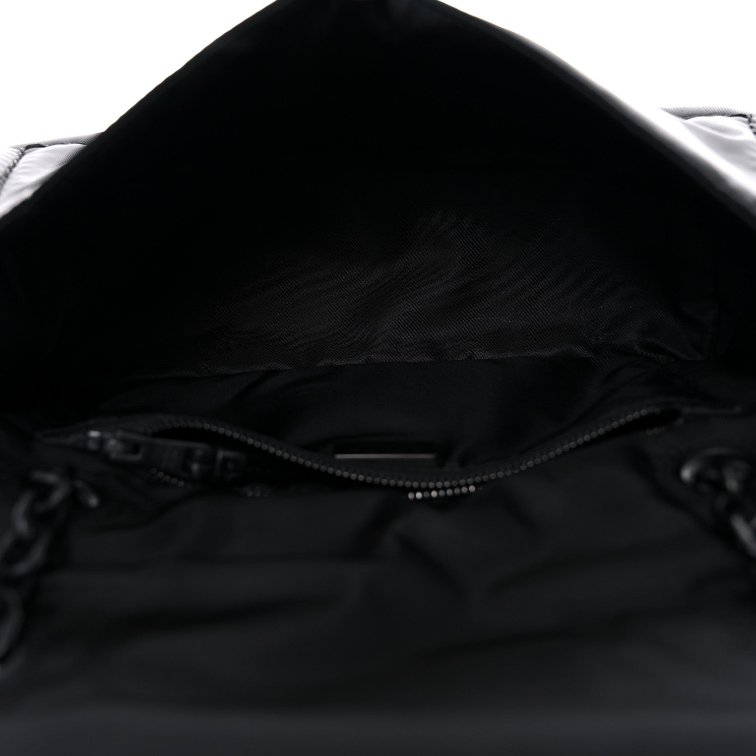 Prada Tessuto Nylon Padded Chain Shoulder Bag Black 6 of 12